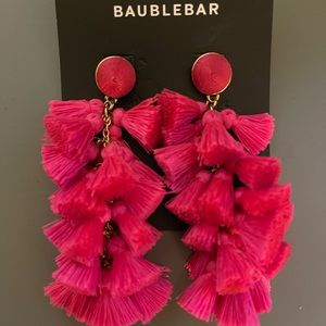 Baublebar pink tassel earrings